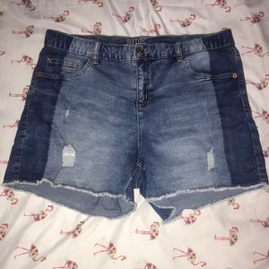 Justice Two Toned Distress Shorts